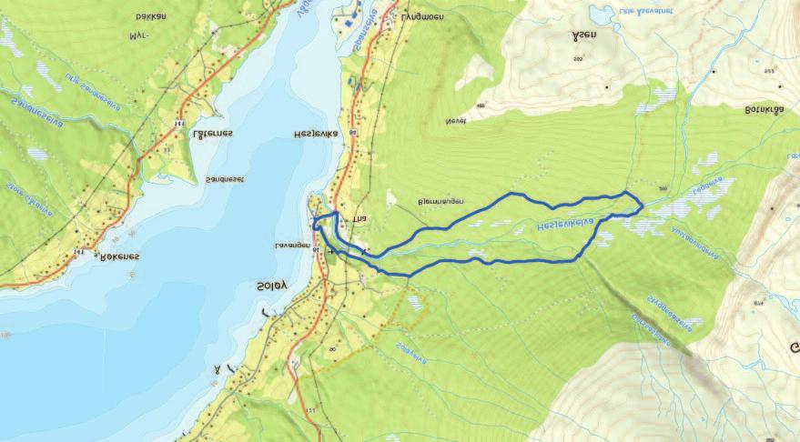 Herfra følger ruta en kjerrevei i ca 1 km fram til Bjørnsletta. Området har en variert og frodig vegetasjon. Tur 2: Soløybotn Fredag 23. juni 2017. Følg med på http://fjellvandrerlaget.