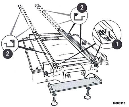 Monter nedre mellomstykke for mantlingen med 2 skruer ( H 6 x 20 ) og 2 stoppskiver.