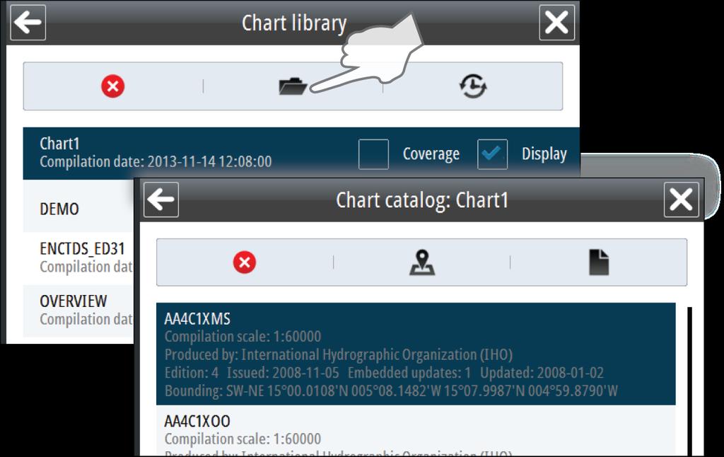 Kartkataloger Kartkatalogene viser alle datasett som er inkludert i en kartdatabase, med detaljert informasjon om kartene.