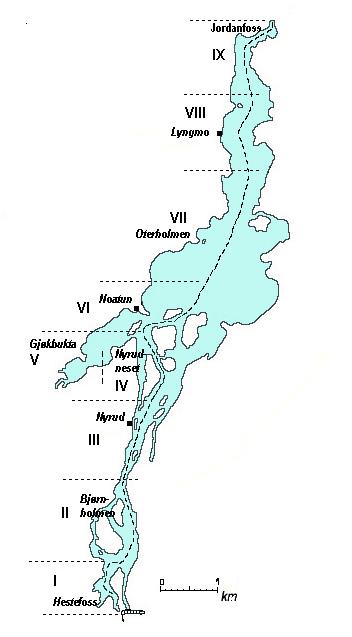 3 Figur1. Undersøkelsesområdet i Pasvik naturreservat med inndeling i tellesoner for bisam.