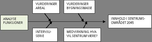 Utredningen skal være grunnlag for en videre tenking rundt sentrums framtidige rolle og innhold dels i lys av kommunesammenslåing, dels i lys av de erfaringer man har gjort seg med utvikling i