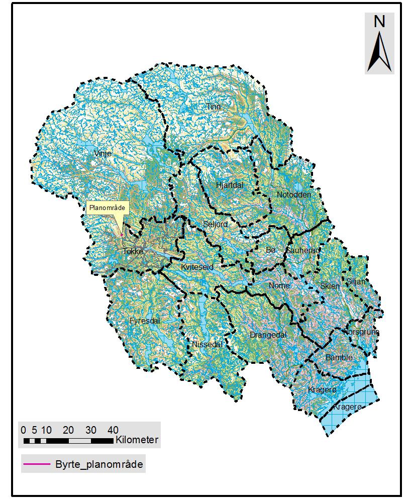 Bakgrunn og sammendrag I forbindelse med høring av landskap og arealdisponeringsplan for av Dam Byrte i Tokke kommune er det blitt utført en arkeologisk registrering i det berørte området.