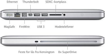 Mac en har 2 x USB 3.0-utganger, Thunderbolt (mini-hdmi-utgang), minijack-utgang, 1 x firewire-utgang og 1 x for plugin internett-kabel. Du bestemmer deg for å kjøpe en ekstern disk. 9.