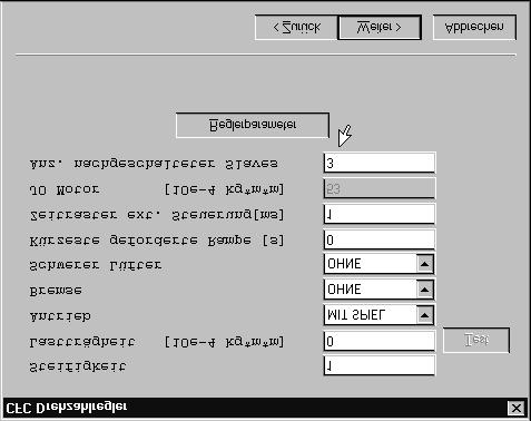 Variant : Master-slave-drift I 0 Still inn verdien "antall etterkoblede slave-enheter" på oppstartvinduet turtallsregulator. For eksemplet tre slave-omformere på en master-omformer verdien "".