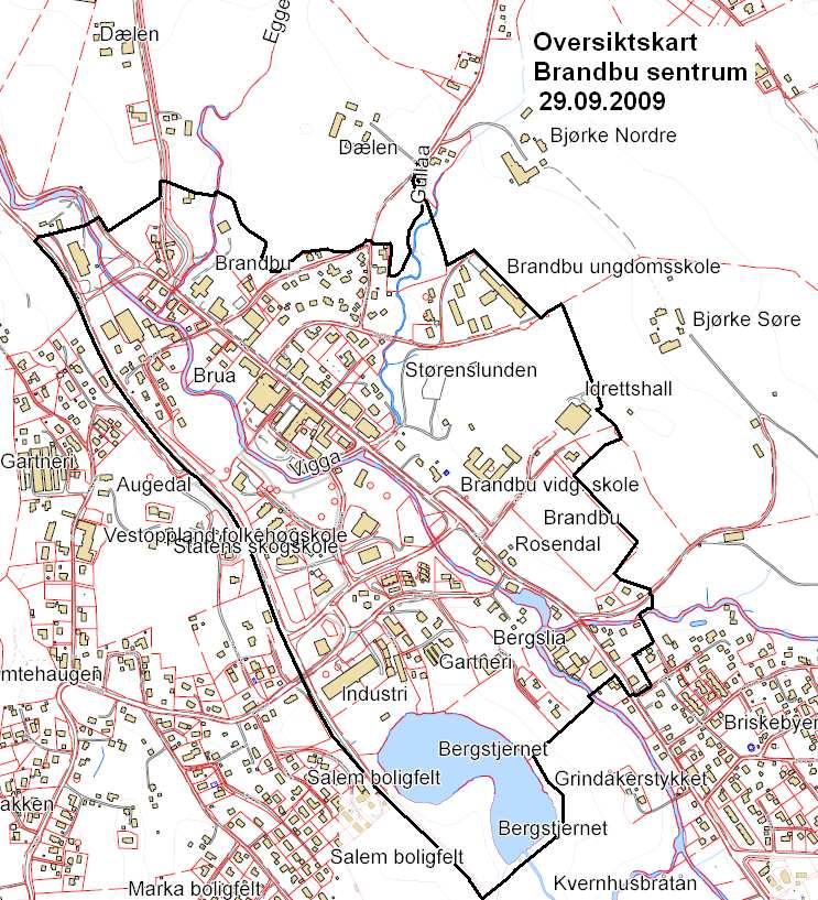 Bakgrunn og formål for planleggingen Innledning Vedtak om oppstart av reguleringsplanarbeid for Brandbu sentrum i Gran kommune, ble fattet av Fast utvalg for plansaker i februar 2009 i henholdt til