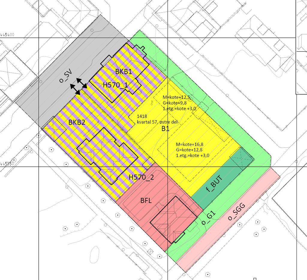 Dagens situasjon Planen omfatter den østre delen av Kvartal 57, som ligger mellom Strandpromenaden, Holbergs gate, Østre Strandgate og Tresse.