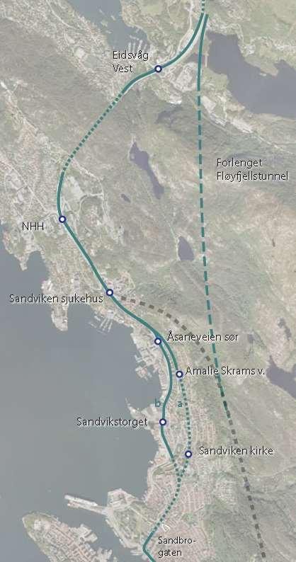 Mange av de eksisterende busslinjene vil bestå også etter utbygging av banen, men vil da enten bli matelinjer mot Bybanen eller følge Fløyfjellstunnelen mot Bystasjonen og sentrum.