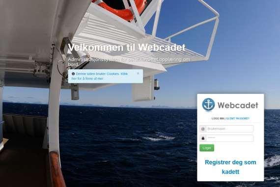 Webcadet Opplæringen til kadetten dokumenteres i Webcadet. Webcadet er et elektronisk administrasjonssystem hvor kadettens opplæring og kompetanse dokumenteres, godkjennes og bedømmes.