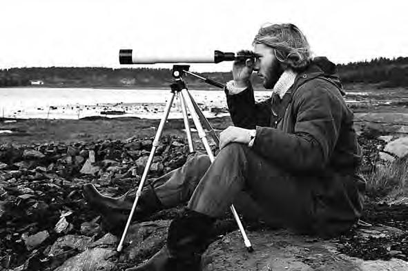 Plum-teleskopet var et viktig hjelpemiddel under arbeidet med å overvåke våtmarksfugl i Kurefjorden i perioden 1970 72.