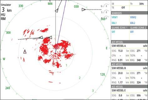 AIS-mål kan vises som overlegg på radar- og kartbilder, og denne funksjonen er derfor et viktig verktøy for en trygg ferd og for å unngå kollisjoner.