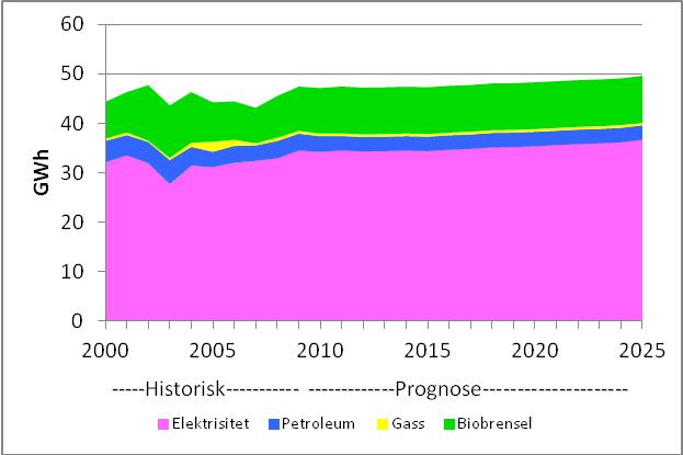 UTVIKLINGSTREKK ENERGIFORBRUK I årets utredning presenteres kun oppdaterte tall for elektrisitet og fjernvarme. Dette er fordi det ikke finnes statistikk for øvrige energibærere fra årene etter 2009.