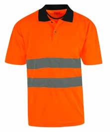 Vekt: STRØMSTAD 4610 Pro-Dry behandlet unisex tennisskjorte i fluoriserende farger med påsydde reflekser som sørger for at du er godt