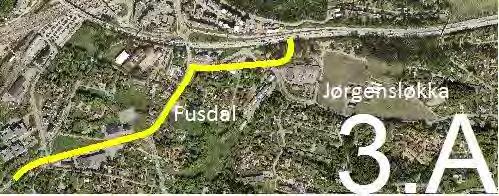 Statens vegvesen Region øst 0 Sammendrag 0.5.3 Parsell 3 Fv. 167 Røykenveien Alternativ 3.A. kollektivfelt langs dagens veg Alternativ 3.B med tunnel Lensmannslia-Fusdal Alternativ 3.