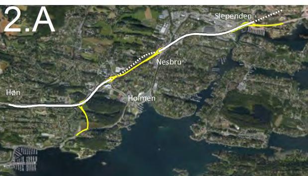 Kommunedelplan E18 Slependen-Drengsrud Temarapport kulturmiljø 0.5.4 E18 parsell 2 Høn Slependen Alternativ 2.