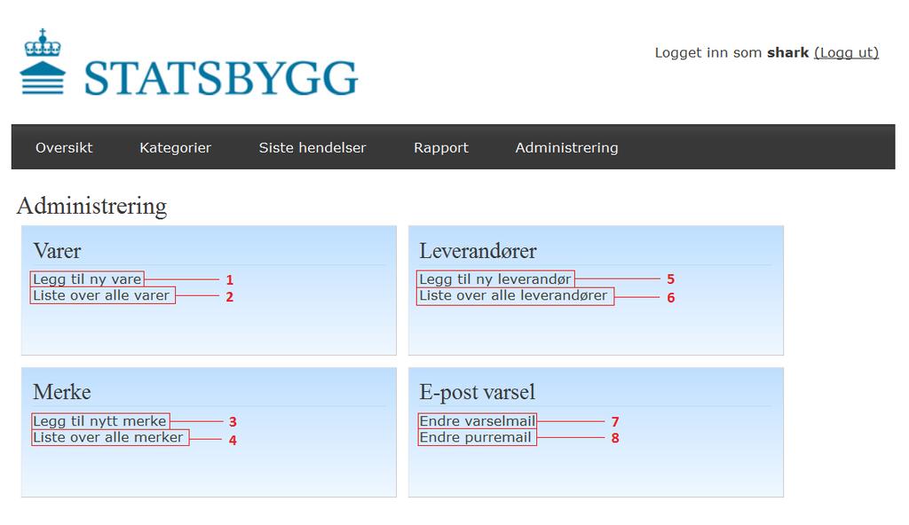 66 Under «Dato til» kan en velge dato fra kalender: Figur 19. Trinn 3 Trykk nå «Lag rapport» for å få rapporten i PDF format. 7.