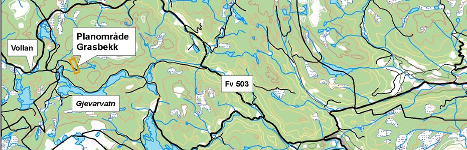 TERRENGET Terrenget i planområdet er stort