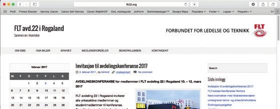 WEB OG MEDIA I AVDELINGEN Satsning Avdelingen har som mål å holde sine medlemmer oppdatert og informert