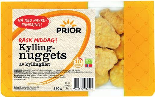 Kyllingnuggets 2 g, Prior Strimlet