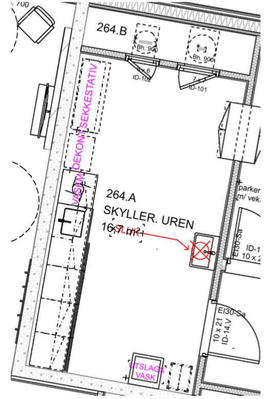 27.2.3.9 Spruteplate Overflatebehandling: farge og mønster Dimensjoner: ca. b ca 1700 x 968 mm 27.2.3.10 Bakkestativ Plass til to bakker av 500 x 500 mm Plate på toppen for plassering av micro på toppen av stativet.