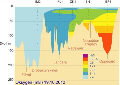 12.11), og det ga relativt gode oksygenforhold i