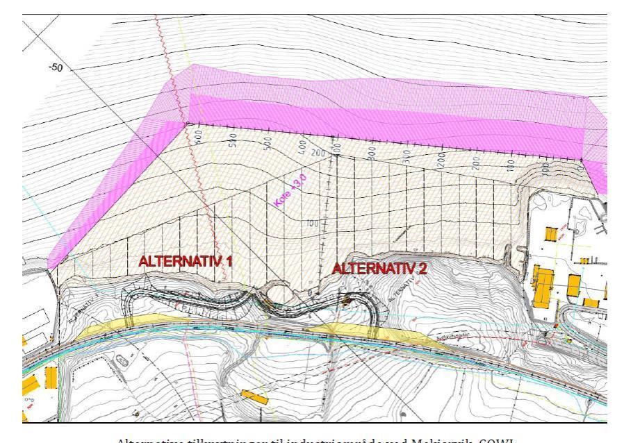 Figur 2 Planlagt deponi, Mekjarvik Figur 3 Planlagt