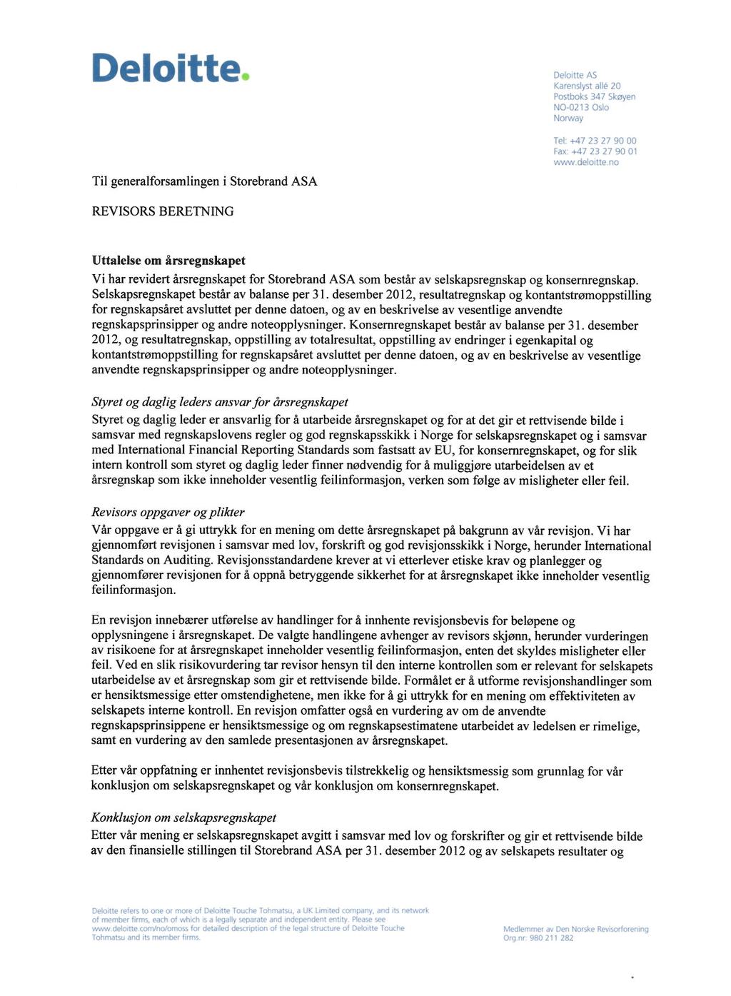 Årsrapport 2012