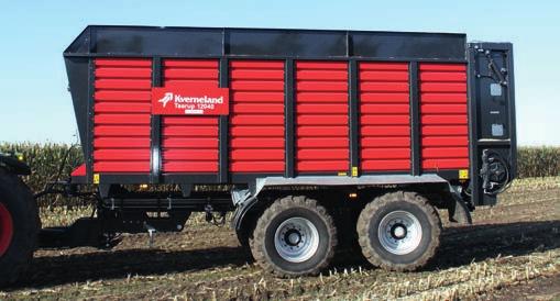 Kverneland lesse- og transportvogner Maksimal kapasitet KVERNELAND 10040R Lastekapasitet DIN 11741: 23,1-29,2 m³.