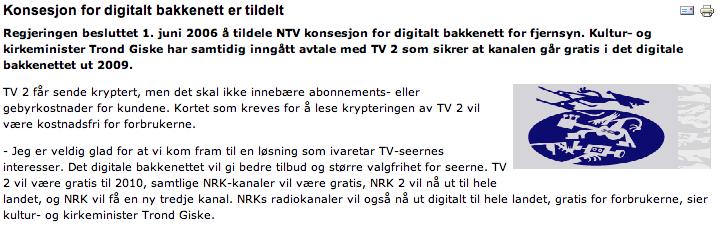NRK vil fortsatt være tilgjengelig på alle plattformer Mer usikkert med TV2 Vil være kryptert
