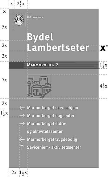 * En modul tilsvarer x-høyden i bydelsnavnet.