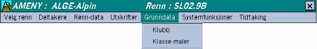 6. GRUNNDATA 6.1 KLUBB For å forenkle og sikre rett registrering av klubbnavn ved oppretting av deltakere, kan de mest aktuelle klubbnavn med fordel registreres på forhånd.