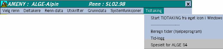 8. TIDTAKING NB! Start tidtakingen fra eget icon i Windows!