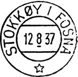 3 Type: SL Utsendt 10.09.1929 STOKKØY I FOSNA Innsendt 17.07.1937 Registrert brukt 10 III 31 VG Stempel nr.