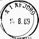 ? Å I ÅFJORD Innsendt?? Registrert brukt fra 4.8.67 OGN til 29.4.71 KT Stempel nr.