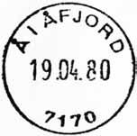 77 ØRK til 31.10.80 FH Stempel nr. 14 Type: I24N Utsendt?? Å I ÅFJORD Innsendt?