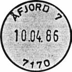 ? ÅFJORD LP F Innsendt?? Registrert brukt 26.06.99 IWR Stempel nr. 31 Type: I25N Utsendt?