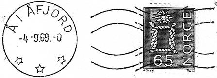 69 HT Stempel nr. D2 Type: DN Utsendt?? POSTVERKET Litra A ÅFJORD Innsendt?