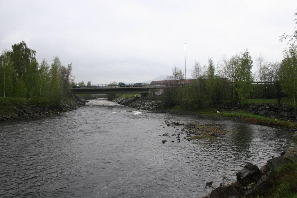 Figur 19. E6 ved Brumunda ved utløpet i Mjøsa. Brumunda og Gudbrandsdalslågen er de viktigste gyteelevene for storørreten i Mjøsa (Fylkesmannen i Oppland. www.miljostatus.no).