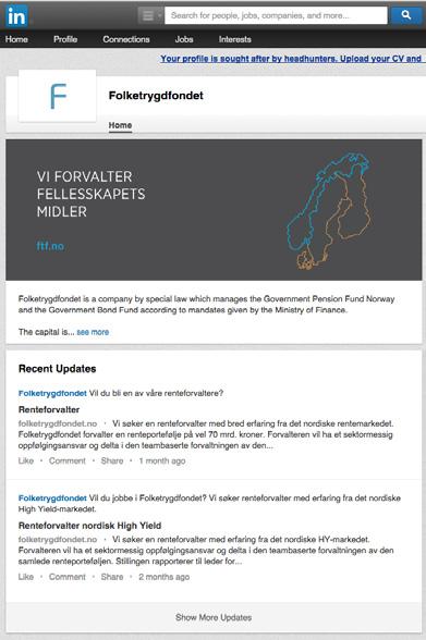 diverse LinkedIn-side Roll up Stillingsannonse folketrygdfondet forvalter Statens pensjonsfond norge, som utgjør 184 milliarder kroner (per 30. juni 2014).