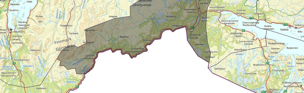 Det gjelder: Tanamunningen, Vestertana, Ovddaldasvárri, Hárrejohka/ Harrelv, Julelvdalen og Háná/ Hana. Dette er områder med særlige naturverdier.