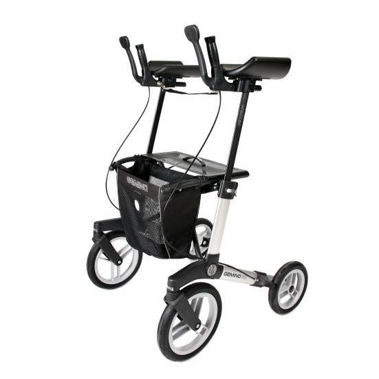 Invacare AS 214811 7160020 Gåbord Gemino 60 Walker utebruk Gåbord med underarmstøtter for utendørs bruk Største lengde: 74 cm Største bredde: 64 cm Høyde støttepunkt: 99-115 cm