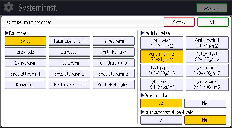 9. Fylle på papir og toner 9. Trykk på [OK]. 10. Trykk på [Brukerverktøy] ( ) øverst til høyre på skjermen. 11. Trykk på [Startskjerm] ( ) nederst på midten av skjermen.