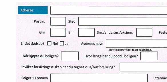 Det er en forutsetning for tegning at det foreligger minimum en verdi og lånetakst. Den skal under ingen omstendigheter være eldre enn 6 mnd. gammel på det tidspunktet den vedlegges salgsoppgaven.