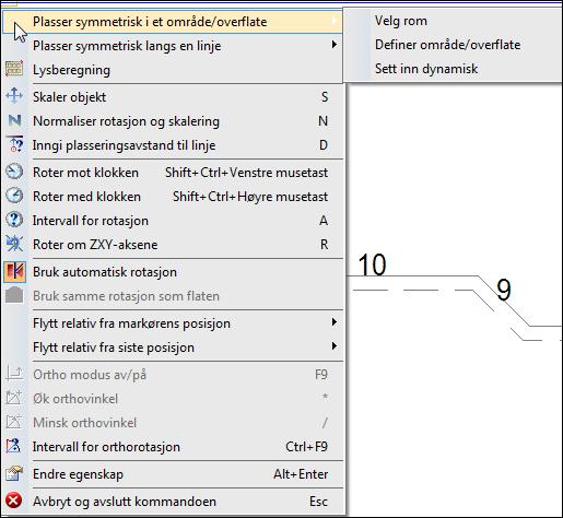 64 Installasjon DDS-CAD 9 FP Velg rom Velg denne om rommet allerede definert med DDS romdatabase. Pek i rommet og klikk venstre musetast.