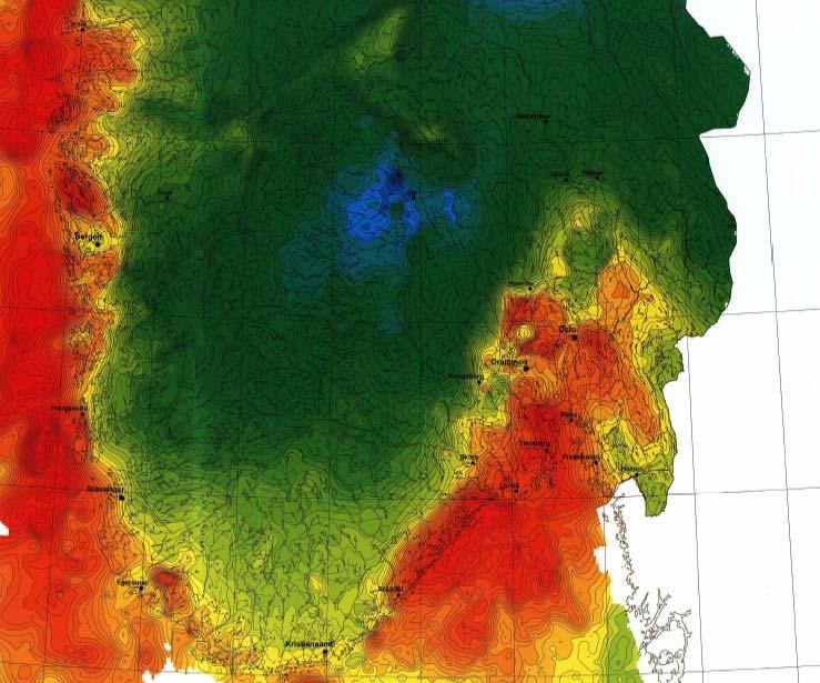 Bouguer Anomaly map