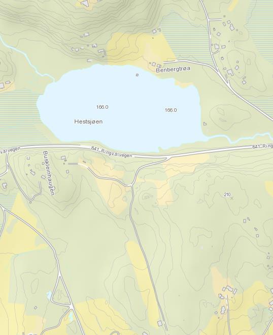 Badeplass DEPONI Figur 1 - Kart over området for planlagt deponi og området rundt.