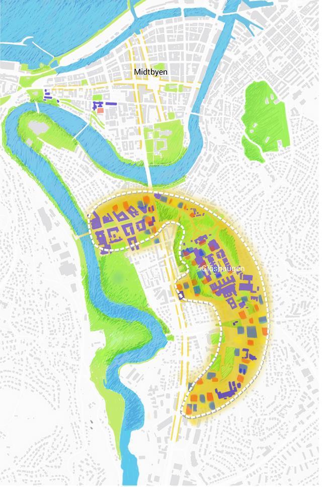 3 I 2030 er campus et sammenhengende strøk fra Øya via Gløshaugen til