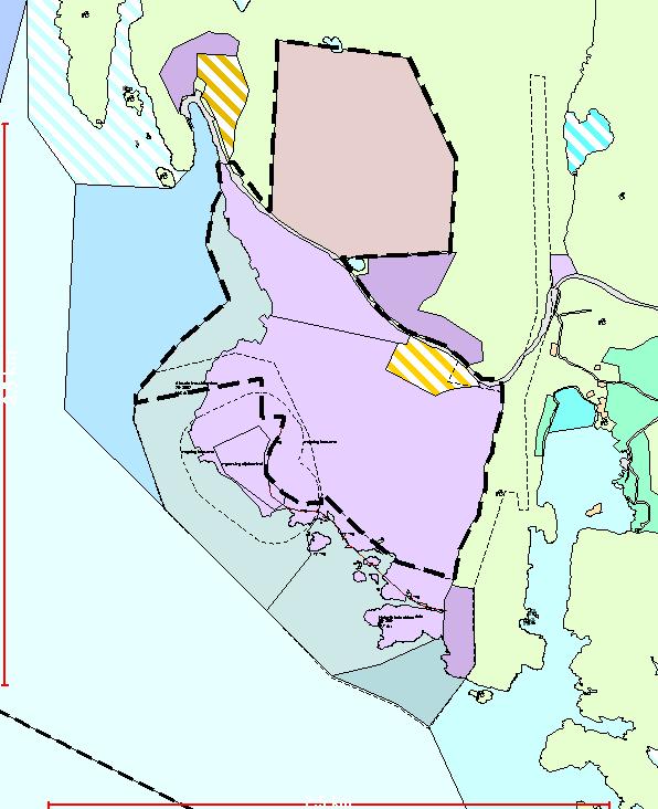 Vedlegg planskisse: Førebels utkast UTGÅTT sjå separat vedlegg med FORSLAG FOR PLANOMRISS VED PLANLEGGJAR Planleggjar