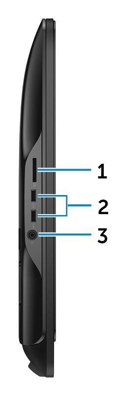 Venstre MERK: Du kan tilpasse hvordan strømknappen oppfører seg i strømalternativene. For mer informasjon se Me and My Dell på support.dell.com/manuals.