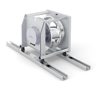 Vifter med PM-motorer og EC-styring Tilgjengelig til størrelsene 060 360 Roterende diffusor, og airfoil-skovler Vifte av aluminium eller kompositt Permanentmagnetmotor, virkningsgradklasse som