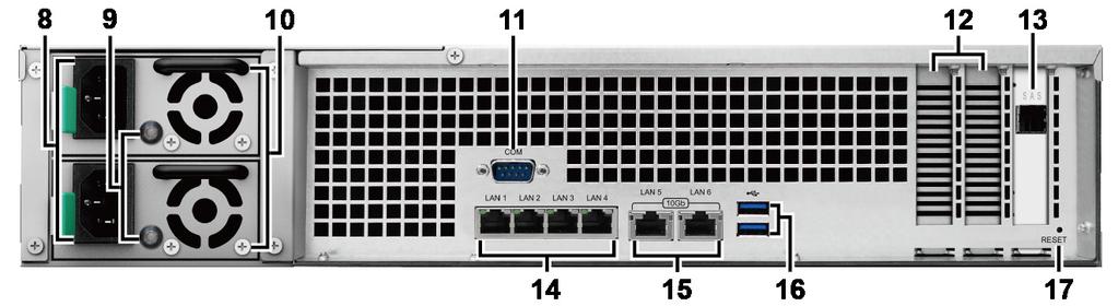 Viser statusen til systemet. For mer informasjon, se "Vedlegg B: LEDindikatortabell". Viser advarsler vedrørende vifte eller temperatur. For mer informasjon, se "Vedlegg B: LED-indikatortabell".